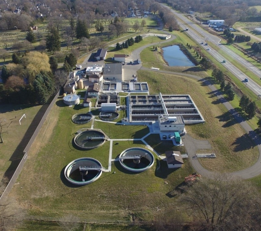 Aerial view of the Zeeland Clean Water Plant in Zeeland, Michigan